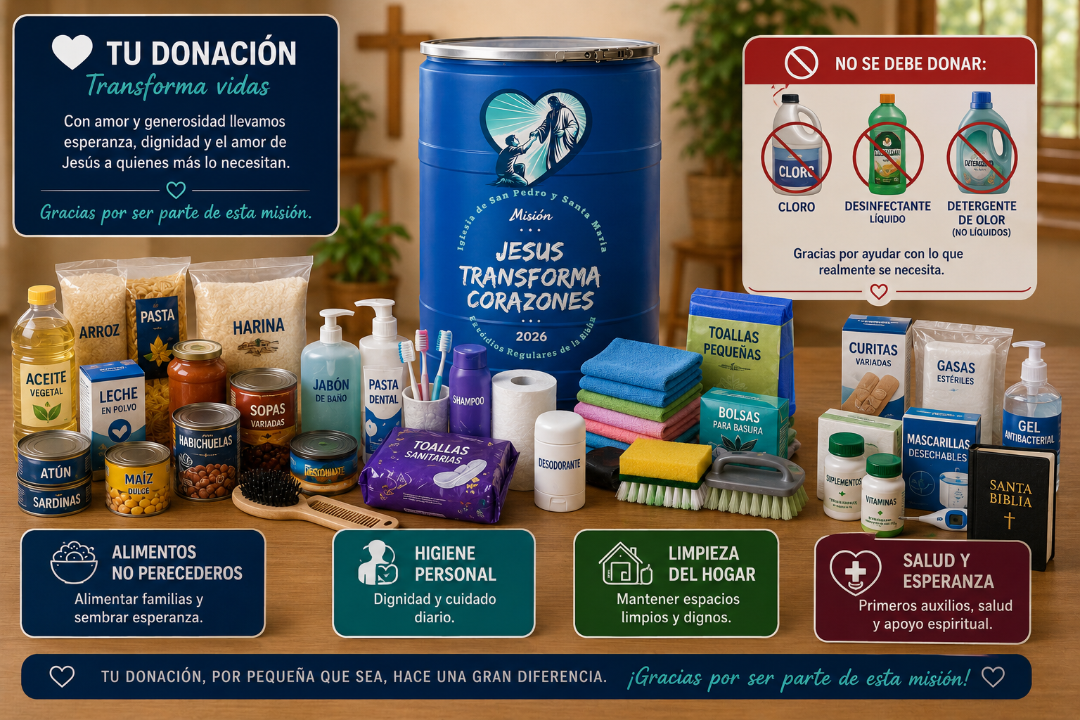 Donaciones en la iglesia